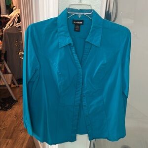 Lane Bryant Teal Button Down Shirt